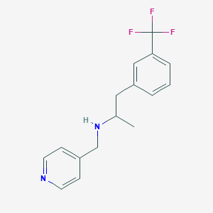 molecular formula C16H17F3N2 B6135899 N-(pyridin-4-ylmethyl)-1-[3-(trifluoromethyl)phenyl]propan-2-amine 