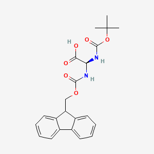 molecular formula C22H24N2O6 B613591 Fmoc-a-amino-D-Gly(Boc)-OH CAS No. 306773-83-1