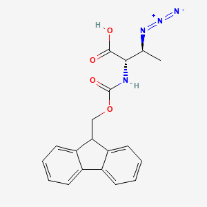 molecular formula C19H18N4O4 B613598 (2S,3S)-Fmoc-abu(3-n3)-oh CAS No. 131669-42-6