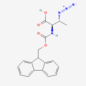 molecular formula C19H18N4O4 B613599 (2R,3R)-(Fmoc-amino)-3-azidobutyric acid CAS No. 1229394-75-5