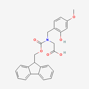 molecular formula C25H23NO6 B613614 N-(((9H-Fluoren-9-yl)methoxy)carbonyl)-N-(2-hydroxy-4-methoxybenzyl)glycine CAS No. 148515-78-0