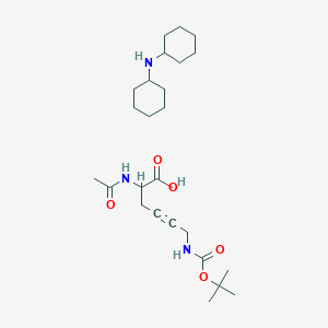 molecular formula C25H43N3O5 B613615 Dicyclohexylamine 2-acetamido-6-((tert-butoxycarbonyl)amino)hex-4-ynoate CAS No. 90102-79-7