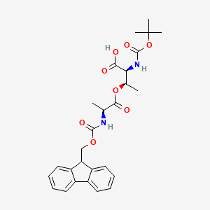 molecular formula C27H32N2O8 B613625 Boc-Thr(Ala-Fmoc)-OH CAS No. 909115-21-5