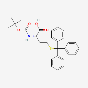 molecular formula C28H31NO4S B613626 (S)-2-((tert-Butoxycarbonyl)amino)-4-(tritylthio)butanoic acid CAS No. 201419-16-1