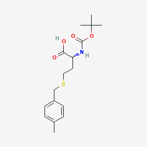 molecular formula C17H25NO4S B613627 (R)-2-((tert-Butoxycarbonyl)amino)-4-((4-methylbenzyl)thio)butanoic acid CAS No. 214630-13-4