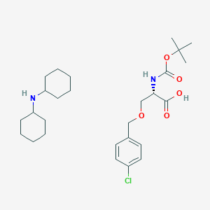 (2S)-3-[(4-Chlorophenyl)methoxy]-2-[(2-methylpropan-2-yl)oxycarbonylamino]propanoic acid;N-cyclohexylcyclohexanamine