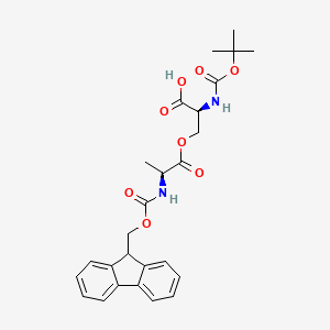 molecular formula C26H30N2O8 B613632 Boc-Ser(Fmoc-Ala)-OH CAS No. 944283-07-2