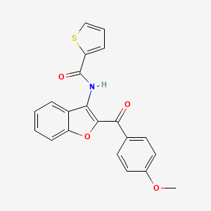 molecular formula C21H15NO4S B6136332 N-[2-(4-methoxybenzoyl)-1-benzofuran-3-yl]thiophene-2-carboxamide 