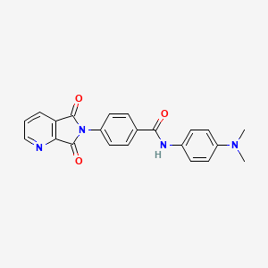 molecular formula C22H18N4O3 B6136369 N-[4-(dimethylamino)phenyl]-4-(5,7-dioxopyrrolo[3,4-b]pyridin-6-yl)benzamide 