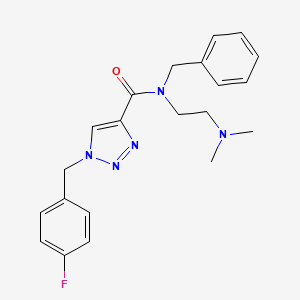 molecular formula C21H24FN5O B6136432 N-benzyl-N-[2-(dimethylamino)ethyl]-1-[(4-fluorophenyl)methyl]triazole-4-carboxamide 
