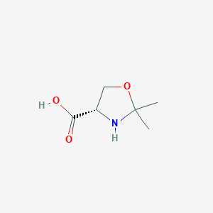 molecular formula C6H11NO3 B061365 (4S)-2,2-Dimethyl-1,3-oxazolidine-4-carboxylic acid CAS No. 159585-65-6