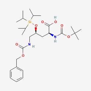 molecular formula C27H46N2O7Si B613664 (2S,4S)-5-Benzyloxycarbonylamino-2-tert-butoxycarbonylamino-4-triisopropylsilanyloxy-pentanoic acid CAS No. 850996-85-9