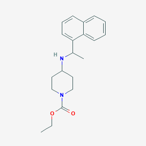 molecular formula C20H26N2O2 B6136811 Ethyl 4-(1-naphthalen-1-ylethylamino)piperidine-1-carboxylate 