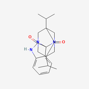 molecular formula C21H27N3O2 B6136906 5,7-di(propan-2-yl)spiro[1,3-diazatricyclo[3.3.1.13,7]decane-2,3'-1H-indole]-2',6-dione 