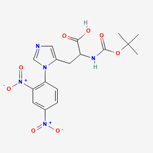 molecular formula C17H19N5O8 B613704 3-[3-(2,4-dinitrophenyl)imidazol-4-yl]-2-[(2-methylpropan-2-yl)oxycarbonylamino]propanoic acid CAS No. 204125-02-0