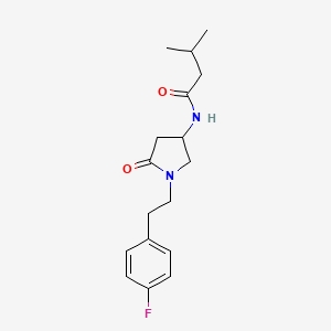 molecular formula C17H23FN2O2 B6137060 N-[1-[2-(4-fluorophenyl)ethyl]-5-oxopyrrolidin-3-yl]-3-methylbutanamide 