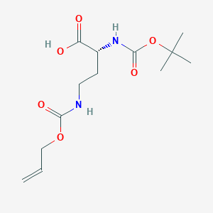 B613710 (2R)-2-[(2-methylpropan-2-yl)oxycarbonylamino]-4-(prop-2-enoxycarbonylamino)butanoic acid CAS No. 350820-58-5