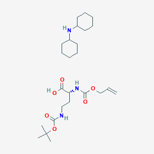 molecular formula C25H45N3O6 B613711 Dicyclohexylamine (R)-2-(((allyloxy)carbonyl)amino)-4-((tert-butoxycarbonyl)amino)butanoate CAS No. 350820-59-6