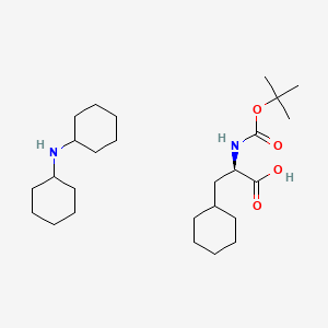 molecular formula C26H48N2O4 B613713 N-cyclohexylcyclohexanamine;(2R)-3-cyclohexyl-2-[(2-methylpropan-2-yl)oxycarbonylamino]propanoic acid CAS No. 198470-07-4