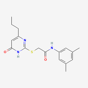 molecular formula C17H21N3O2S B6137147 N-(3,5-dimethylphenyl)-2-[(6-oxo-4-propyl-1,6-dihydropyrimidin-2-yl)sulfanyl]acetamide 
