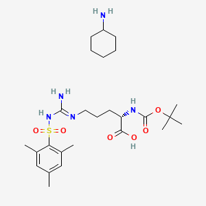(2S)-5-[[amino-[(2,4,6-trimethylphenyl)sulfonylamino]methylidene]amino]-2-[(2-methylpropan-2-yl)oxycarbonylamino]pentanoic acid;cyclohexanamine