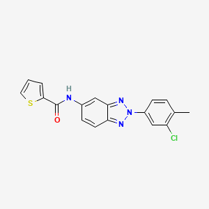 molecular formula C18H13ClN4OS B6137192 N-[2-(3-chloro-4-methylphenyl)-2H-1,2,3-benzotriazol-5-yl]thiophene-2-carboxamide 