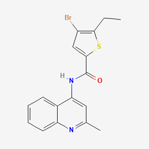 molecular formula C17H15BrN2OS B6137214 4-bromo-5-ethyl-N-(2-methylquinolin-4-yl)thiophene-2-carboxamide 