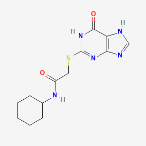 molecular formula C13H17N5O2S B6137249 N-cyclohexyl-2-[(6-hydroxy-9H-purin-2-yl)sulfanyl]acetamide 