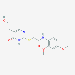 molecular formula C17H21N3O5S B6137252 N-(2,4-dimethoxyphenyl)-2-[[5-(2-hydroxyethyl)-4-methyl-6-oxo-1H-pyrimidin-2-yl]sulfanyl]acetamide 
