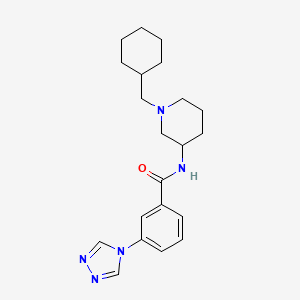 molecular formula C21H29N5O B6137338 N-[1-(cyclohexylmethyl)piperidin-3-yl]-3-(1,2,4-triazol-4-yl)benzamide 