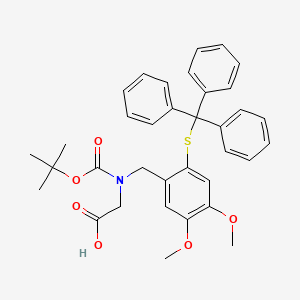 molecular formula C35H37NO6S B613745 Boc-(Dmmb(Trt))Gly-OH CAS No. 475113-75-8