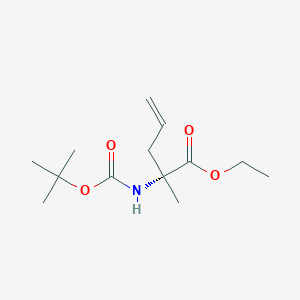 molecular formula C13H23NO4 B613751 ethyl (2R)-2-methyl-2-[(2-methylpropan-2-yl)oxycarbonylamino]pent-4-enoate CAS No. 1263046-12-3