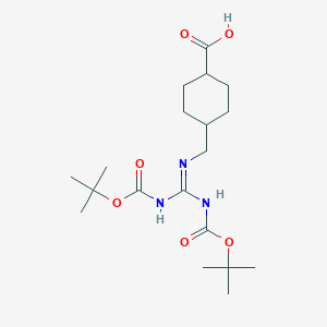 B613754 4-Trans-(boc2-guanidino)methycyclohexane carboxylic acid CAS No. 1263047-40-0