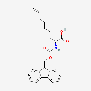 molecular formula C24H27NO4 B613761 (S)-2-((((9H-Fluoren-9-yl)methoxy)carbonyl)amino)non-8-enoic acid CAS No. 1058705-57-9
