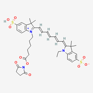 molecular formula C39H45N3O10S2 B613763 3H-Indolium,2-[7-[1-[6-[(2,5-dioxo-1-pyrrolidinyl)oxy]-6-oxohexyl]-1,3-dihydro-3,3-dimethyl-5-sulfo-2H-indol-2-ylidene]-1,3,5-heptatrienyl]-1-ethyl-3,3-dimethyl-5-sulfo-, inner salt CAS No. 477908-53-5
