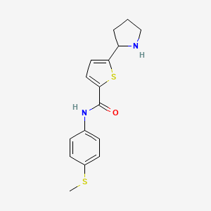 molecular formula C16H18N2OS2 B6137686 N-(4-methylsulfanylphenyl)-5-pyrrolidin-2-ylthiophene-2-carboxamide 