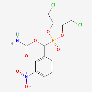 molecular formula C12H15Cl2N2O7P B6137713 [Bis(2-chloroethoxy)phosphoryl-(3-nitrophenyl)methyl] carbamate 