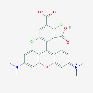 molecular formula C25H20Cl2N2O5 B613778 4-(3,6-Bis(dimethylamino)xanthylium-9-yl)-3-carboxy-2,5-dichlorobenzoate CAS No. 198546-47-3