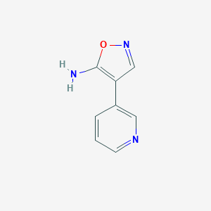 molecular formula C8H7N3O B061378 4-(Pyridin-3-yl)-1,2-oxazol-5-amine CAS No. 186960-06-5
