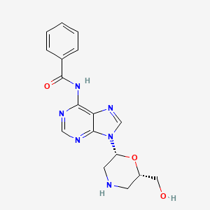 molecular formula C17H18N6O3 B613781 N-(9-((2R,6S)-6-(hydroxymethyl)morpholin-2-yl)-9H-purin-6-yl)benzamide CAS No. 139290-78-1