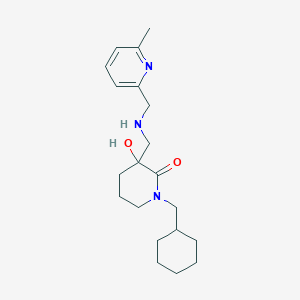 1-(cyclohexylmethyl)-3-hydroxy-3-({[(6-methyl-2-pyridinyl)methyl]amino}methyl)-2-piperidinone
