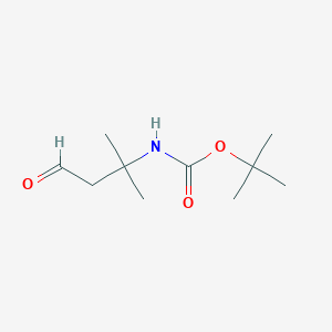 molecular formula C10H19NO3 B061382 tert-butyl N-(2-methyl-4-oxobutan-2-yl)carbamate CAS No. 181646-38-8
