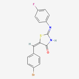 5-(4-bromobenzylidene)-2-[(4-fluorophenyl)amino]-1,3-thiazol-4(5H)-one