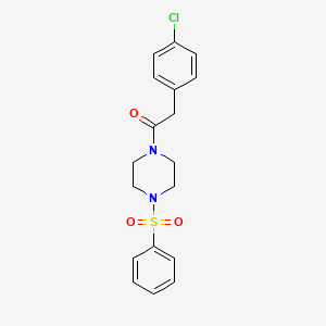 1-[(4-chlorophenyl)acetyl]-4-(phenylsulfonyl)piperazine