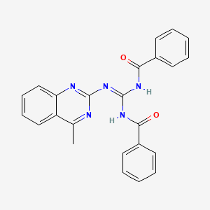 molecular formula C24H19N5O2 B6138349 N-{(Z)-[(4-methylquinazolin-2-yl)amino][(phenylcarbonyl)amino]methylidene}benzamide 