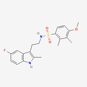molecular formula C20H23FN2O3S B6138352 N-[2-(5-FLUORO-2-METHYL-1H-INDOL-3-YL)ETHYL]-4-METHOXY-2,3-DIMETHYLBENZENE-1-SULFONAMIDE 