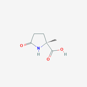 molecular formula C6H9NO3 B061384 (S)-2-Methyl-5-oxopyrrolidine-2-carboxylic acid CAS No. 160867-99-2