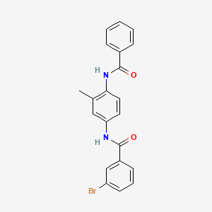 molecular formula C21H17BrN2O2 B6138729 N-(4-benzamido-3-methylphenyl)-3-bromobenzamide 