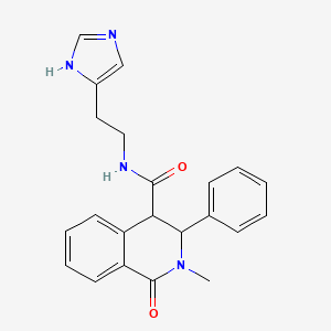 molecular formula C22H22N4O2 B6138736 N-[2-(1H-imidazol-4-yl)ethyl]-2-methyl-1-oxo-3-phenyl-1,2,3,4-tetrahydroisoquinoline-4-carboxamide 