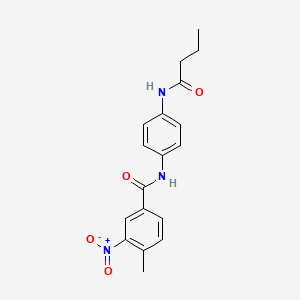 molecular formula C18H19N3O4 B6138854 N-[4-(butanoylamino)phenyl]-4-methyl-3-nitrobenzamide 